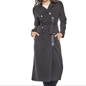 NEW Guess Matilda Black Trench Coat - size small